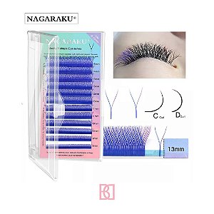 Cílios Nagaraku YY Mix colorido volume brasileiro