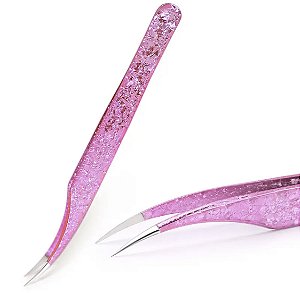 Pinça golfinho glitter rosa