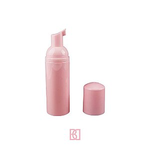 Frasco pump rosa para limpeza higienização alongamento extensão de cílios