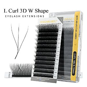 Cílios Nagaraku W 3D Curvatura L – Volume Egípcio com Efeito Delineado