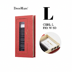 Cílios Decemars W 3D Curvatura L – Volume Egípcio com Efeito Lifting