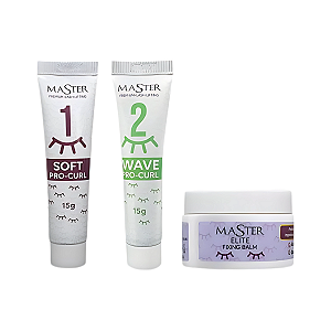kit Master Soft curl passo 1 + Wave curl passo 2 + Fixing balm