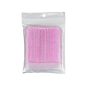 Microbrush Descartavel com Glitter Pack com 100un