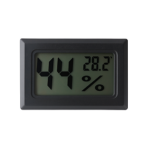Mini Higrômetro & Termômetro Digital LCD Preto – Monitor de Ambiente