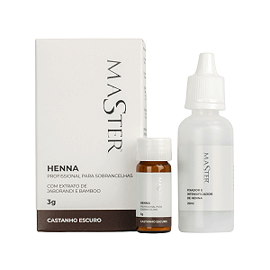 Henna Master Profissional para Sobrancelhas — Tratamento e Coloração com Jaborandi e Bamboo