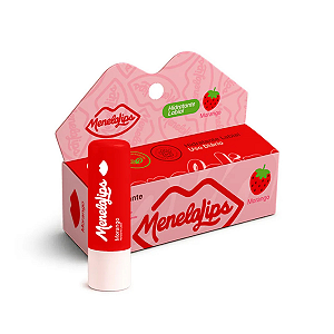Hidratante Labial Morango MenelaLips Menela 3,6g — Balm Nutritivo e Regenerador Profissional
