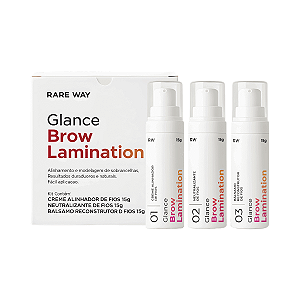 Kit Glance Brow Lamination Rare Way 15g cada passo — Alinhamento e Reconstrução de Sobrancelhas
