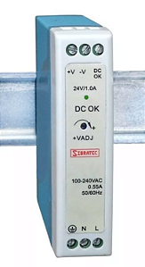 Fonte Chaveada 24v 1a / 20w P/ Trilho Din 100~240v Sibratec