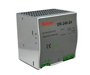 FONTE CHAVEADA DR-240-24 PARA TRILHO DIN 24V 10A AOTORO