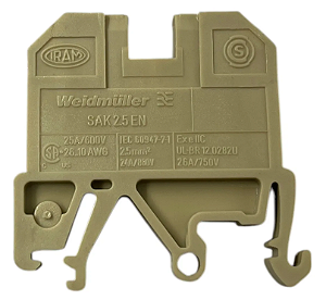 BORNE DE PASSAGEM WEIDMULLER SAK 2.5 EN 2,5MM²