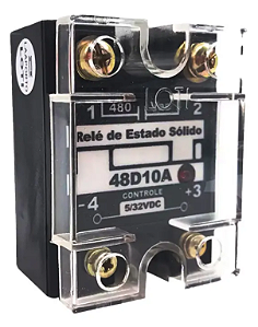 RELE ESTADO SOLIDO LOTI 48D10 10A ENTRADA 5-32VDC SAIDA 24-480VAC