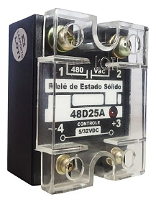 RELE ESTADO SOLIDO LOTI 48D25 25A ENTRADA 5-32VDC SAIDA 24-480VAC