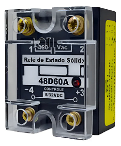 RELE ESTADO SOLIDO LOTI 48D60 60A ENTRADA 5-32VDC SAIDA 24-480VAC