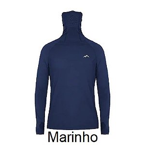 Camiseta  Montanha térmica masculina com gola alta e Proteção Solar Fator 50+ Ballyhoo
