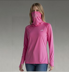 Camiseta Térmica Feminina Gola Alta com Proteção UV 50+