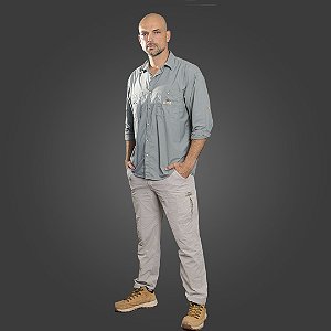 Calça Explorer masculina com elastano e com Proteção Solar UV 50+ 90% Poliamida 10% Elastano