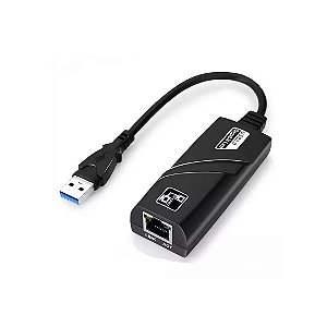 Adaptador MD9 USB 3.0 Ethernet RJ-45 10/100/1000Mbps Gigabit Cabo - 7674