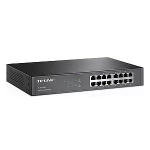 Switch 16 Portas TP-Link Gigabit 10/100/1000 Mbps Rack/Desk TL-SG1016D