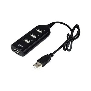 Hub Usb 2.0 Extensão Cabo Md9 4 Portas Barra