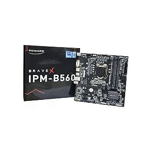 Placa-mãe PCWare Bravex IPM‑B560 mATX LGA1200 – DDR4 até 128 GB, HDMI/DP/VGA/USB