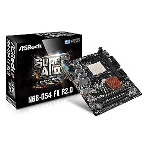 Placa Mae Asrock Amd N68-gs4 Fx R2.0 Ddr3 Am3+ D-sub Preto