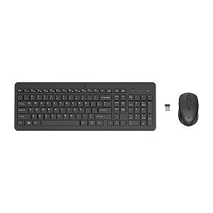 Kit Mouse e Teclado Sem Fio 1600Dpi HP 330 Com Teclado Numérico Preto