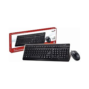 Kit Teclado e Mouse USB Genius KM‑1253 – ABNT2, 3 Botões, Design Ergonômico, Ideal para Escritório & Estudo