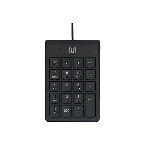 Teclado Com Fio Numérico Tecla 000 Preto Multi - Tc227