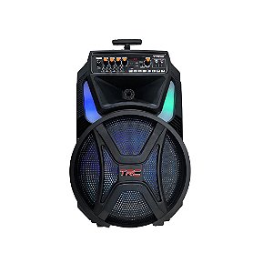 Caixa de Som Amplificada TRC CT500 Bluetooth 500W RMS Portátil com LED TWS Preta