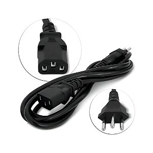 Cabo de Força Tripolar NBR14136 5 Metros Reforçado 110v/220v para Fonte de PC e Equipamentos