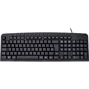 Teclado KMex KM2928 com Fio USB ABNT2 para Escritório e Uso Diário