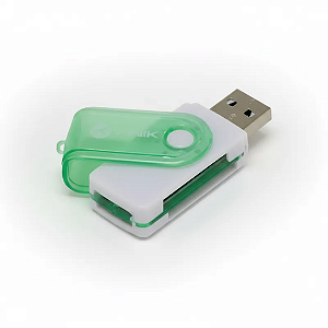 Leitor de Cartão USB Vinik UL100 4 em 1, compatível com SD, SDHC, Memory Stick e MiniSD Plug and Play, fácil transferência de dados