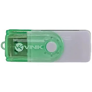 Leitor de Cartão USB Vinik UL100 4 em 1, compatível com SD, SDHC, Memory Stick e MiniSD — Plug & Play, fácil transferência de dados