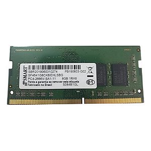 Memória RAM 8GB DDR4 PC4-2666V Smart 1Rx8 — compatível com notebooks e desktops, desempenho confiável, instalação fácil