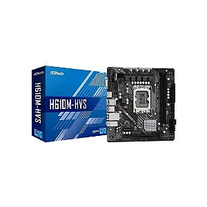 Placa-Mãe ASRock H610M-HVS LGA 1700 DDR4 DDR4 HDMI VGA USB 3.2