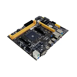 Placa Mãe BrazilPC AM4 A520M.2 TG v1.2 Soquete AM4 M.2 DDR4 Micro ATX