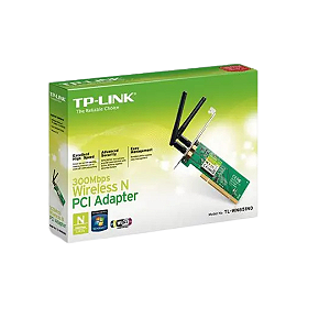 Adaptador Wireless PCI TP-Link TL-WN851ND 300Mbps N com 2 Antenas Externas – Wi-Fi Estável para PC Desktop