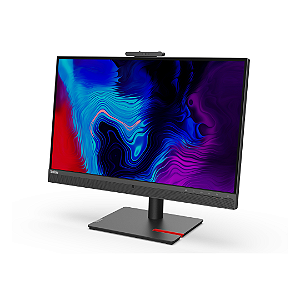 Monitor 27 Lenovo ThinkVision T27hv-30 QHD IPS USB-C Webcam 5MP RJ45 Alto-Falantes Ajuste Altura VESA 63D6UAR3US