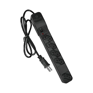 Filtro de Linha Fiolux 5 Tomadas Espaçadas Cabo 3m Bivolt slim