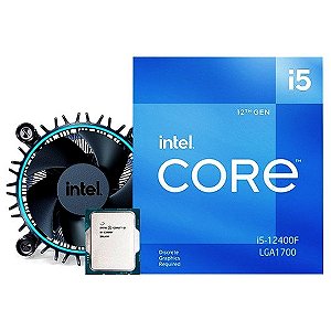 Processador Intel Core i5 12400F 4.4GHz Turbo 6 Núcleos 12 Threads LGA1700 18MB Cache