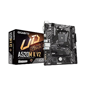 Placa Mãe Gigabyte A520M K V2 Ryzen AM4 DDR4 USB 3.2 NVMe Micro ATX