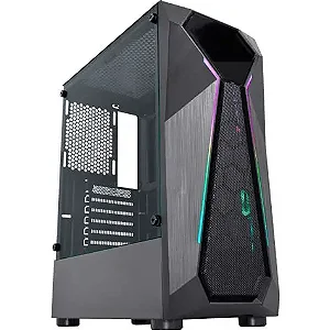 Gabinete Kmex Warlock A1D4 Gamer RGB Sem Fan Design Moderno