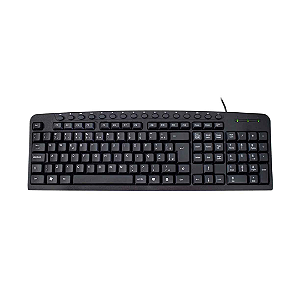Teclado Kmex KM2928 USB Multimídia Preto ABNT2 Plug and Play