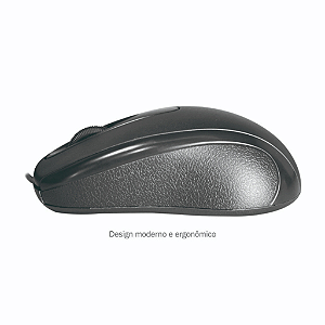 Mouse Usb Kmex MOM235 Preto Basic Cabo 1.2mt c Logo