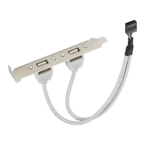 Cabo Adaptador Espelho Traseiro 2 Portas USB Bracket Header