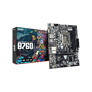 Placa-Mãe PCYes B760 LGA1700 2x DDR5 até 64GB M.2 NVMe