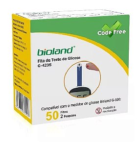 Fita para Glicosimetro Caixa Com 50 Mod G423S - Bioland