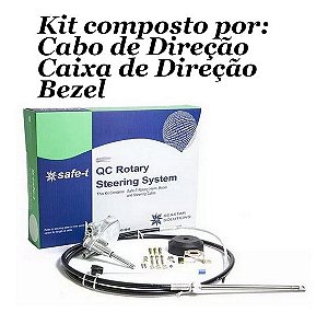 Kit Direção Cabo Caixa e Bezel Teleflex 16 Pés