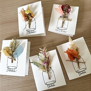 Cartão Floral 8x8cm