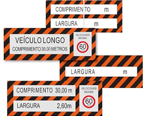 FAIXA DE ADVERTÊNCIA TAMANHOS EXCEDENTES